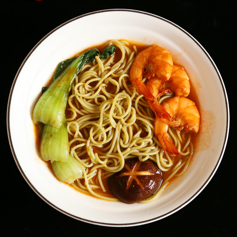 Three Cherries Spinach Noodles, Farm Fresh Vegetable Semi-Dry Noodle, Smooth Springy Pasta