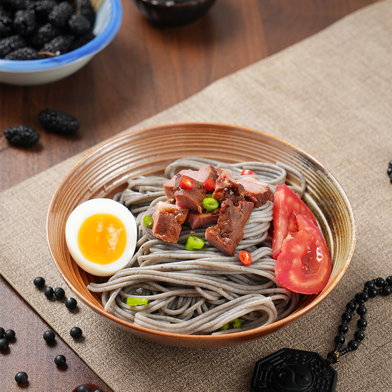 Low Fat Multicereal Black Grain Fresh Noodles, Easy Digest Healthy Noodles for All Ages