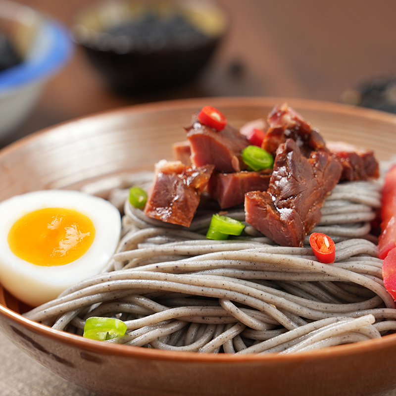 Low Fat Multicereal Black Grain Fresh Noodles, Easy Digest Healthy Noodles for All Ages