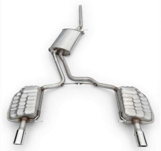 Audi Dual Rear Muffler Exhaust System