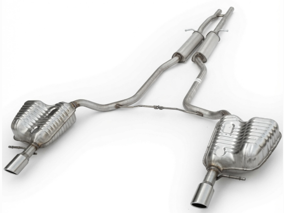 Audi Dual Mid-Muffler Dual Rear Muffler Exhaust System