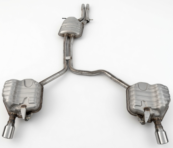 Audi Dual Rear Muffler Exhaust System
