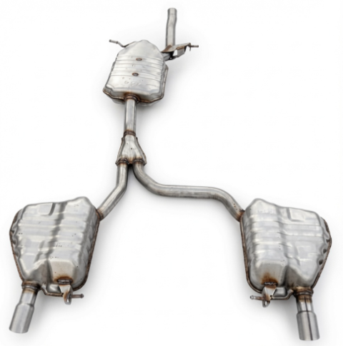 Audi Dual Rear Muffler Exhaust System