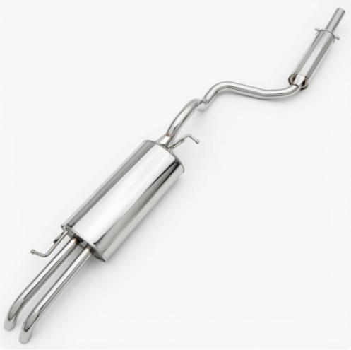 Volkswagen Mid Muffler + Dual Tip Rear Exhaust System