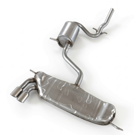 Volkswagen Mid Muffler + Dual Tip Rear Exhaust System