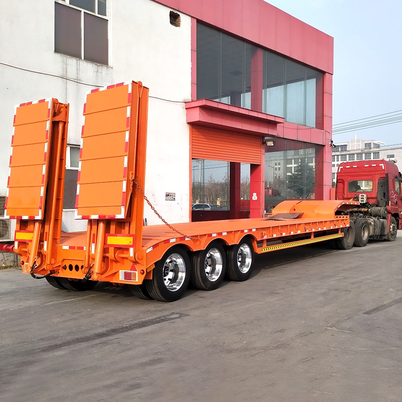Previous Next 3 Axle 60 Tons Low Bed Semi-Trailer