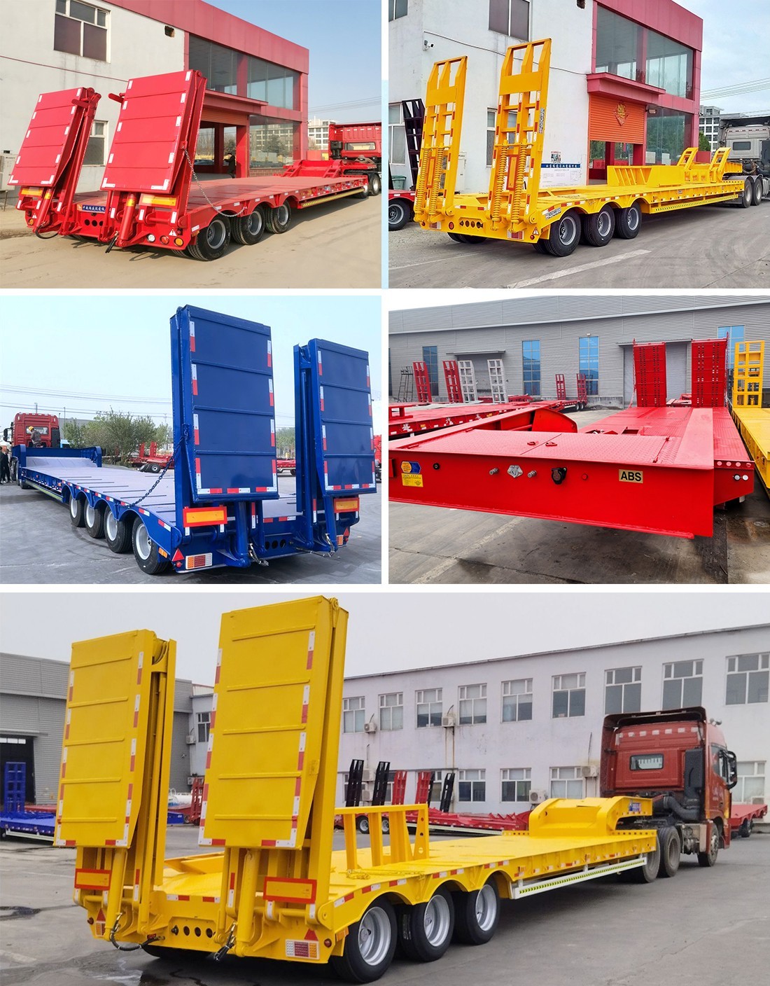 2 Axle 50 Ton Low Bed Semi Trailer