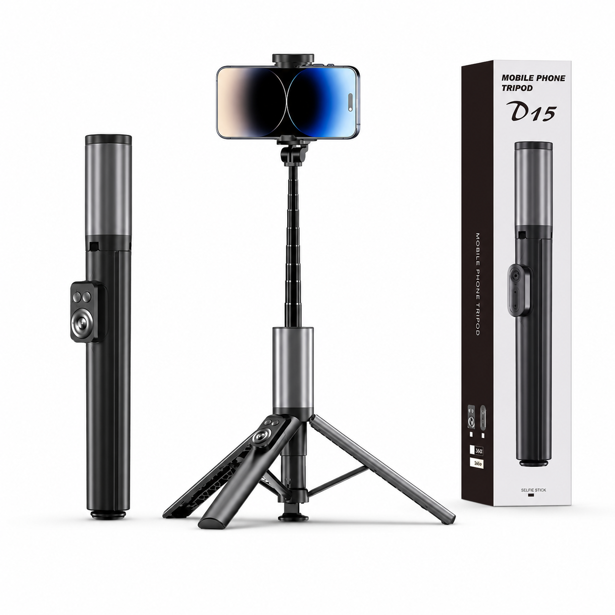 D15 160cm Универсальный штатив для телефона и селфи-палка с Bluetooth-пультом