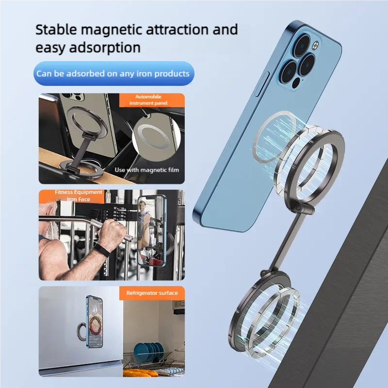 حامل سيارة GOHOND قابل للطي مع دوران 360 Degree، حامل هاتف مغناطيسي، دعامة هاتف ذكي لملاحة هواتف Magsafe العالمية