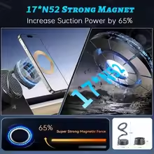 Support d'aspiration à vide pour tableau de bord pour iPhone 17~12 Pro Max MagSafe, support de téléphone magnétique multi-axes pour voiture avec réglage de fixation