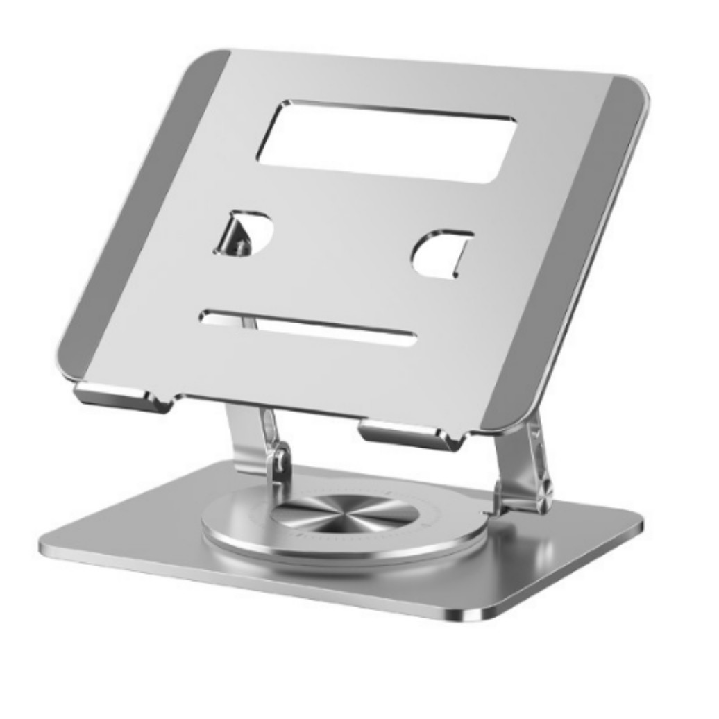 Venda por atacado de suporte para laptop de liga de alumínio com ventilador de refrigeração, dobrável, ajustável em altura, adequado para uso em desktop, escritório e estudo