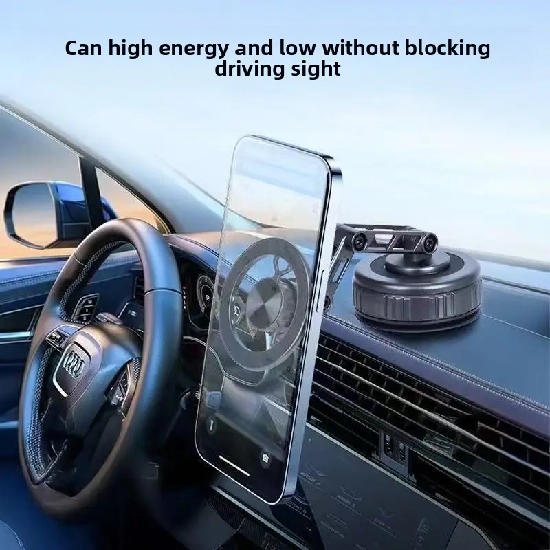 GOHOND Suporte universal para telefone de carro com braço mecânico dobrável de três eixos com rotação de 360° para navegação, suporte magnético a vácuo para telefone