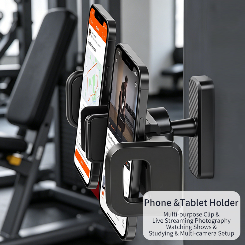 Suporte Magnético de Dupla Posição para Telefone & Tablet, Suporte Universal com Rotação de 360 Degree e Base Magnética Forte para Academia, Carrinho de Golfe, Transmissão Ao Vivo