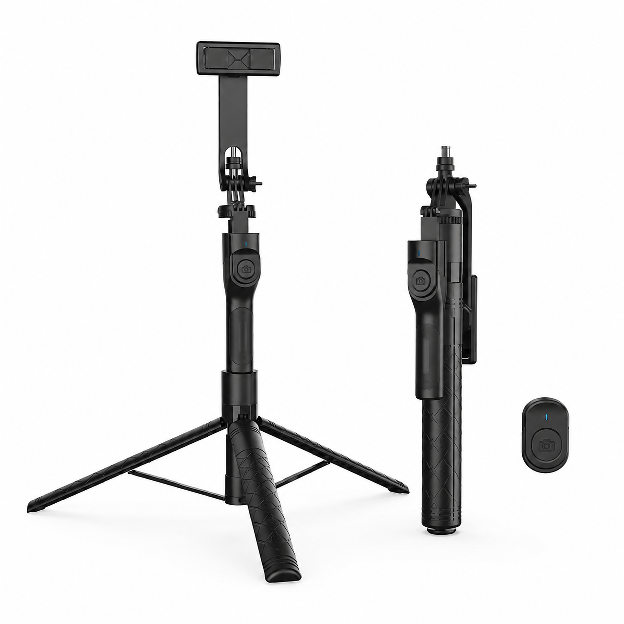 Bastão de selfie Bluetooth com tripé de abertura automática, suporte de telefone ajustável universal para todos os smartphones