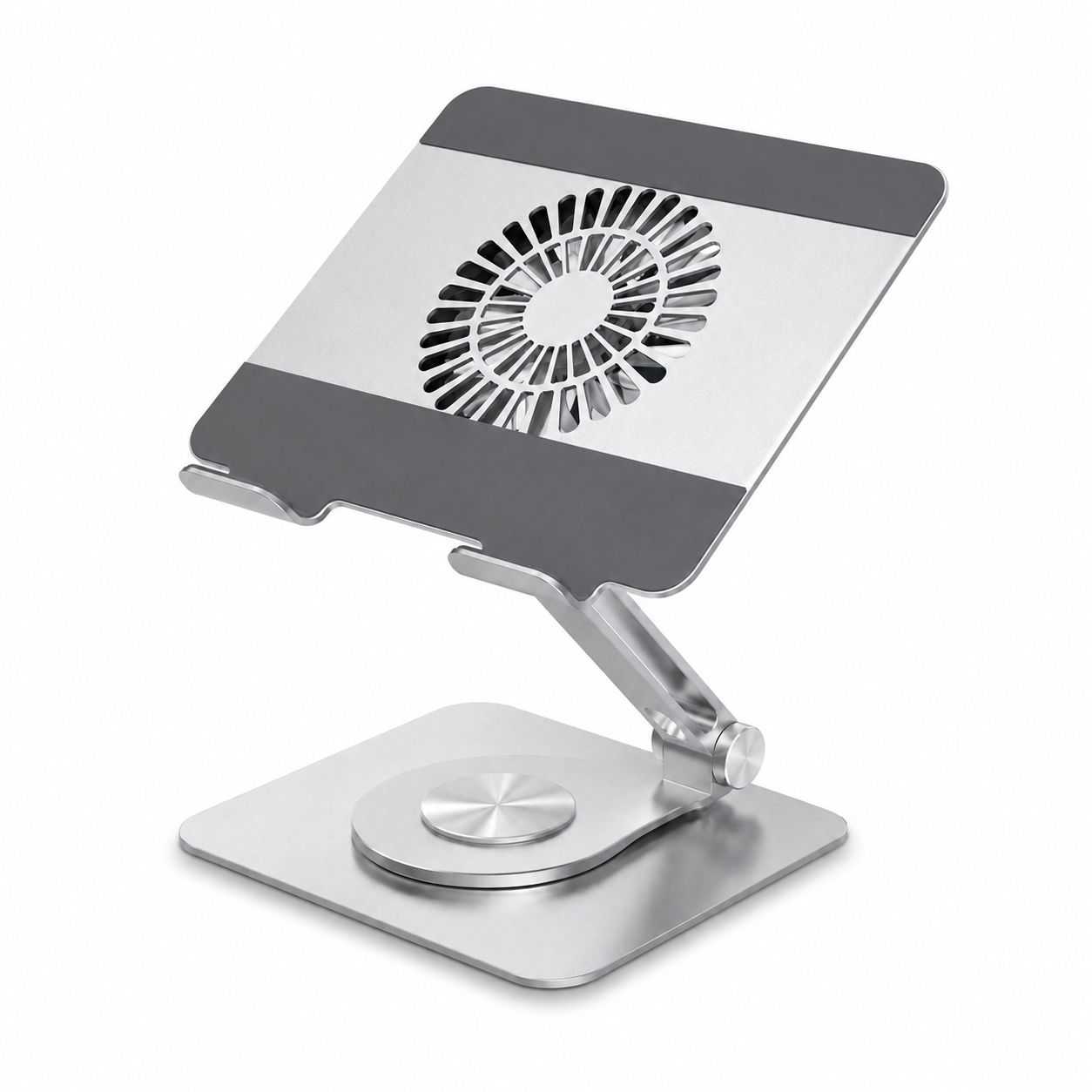Suporte para Laptop MDH-K08 com Rotação de 360° e Ventoinha de Refrigeração, Altura Ajustável