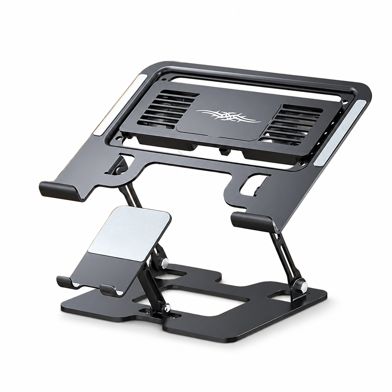 Suporte refrigerador para laptop com base de resfriamento semicondutor, ventilador silencioso 2 em 1 para computadores móveis e desktop