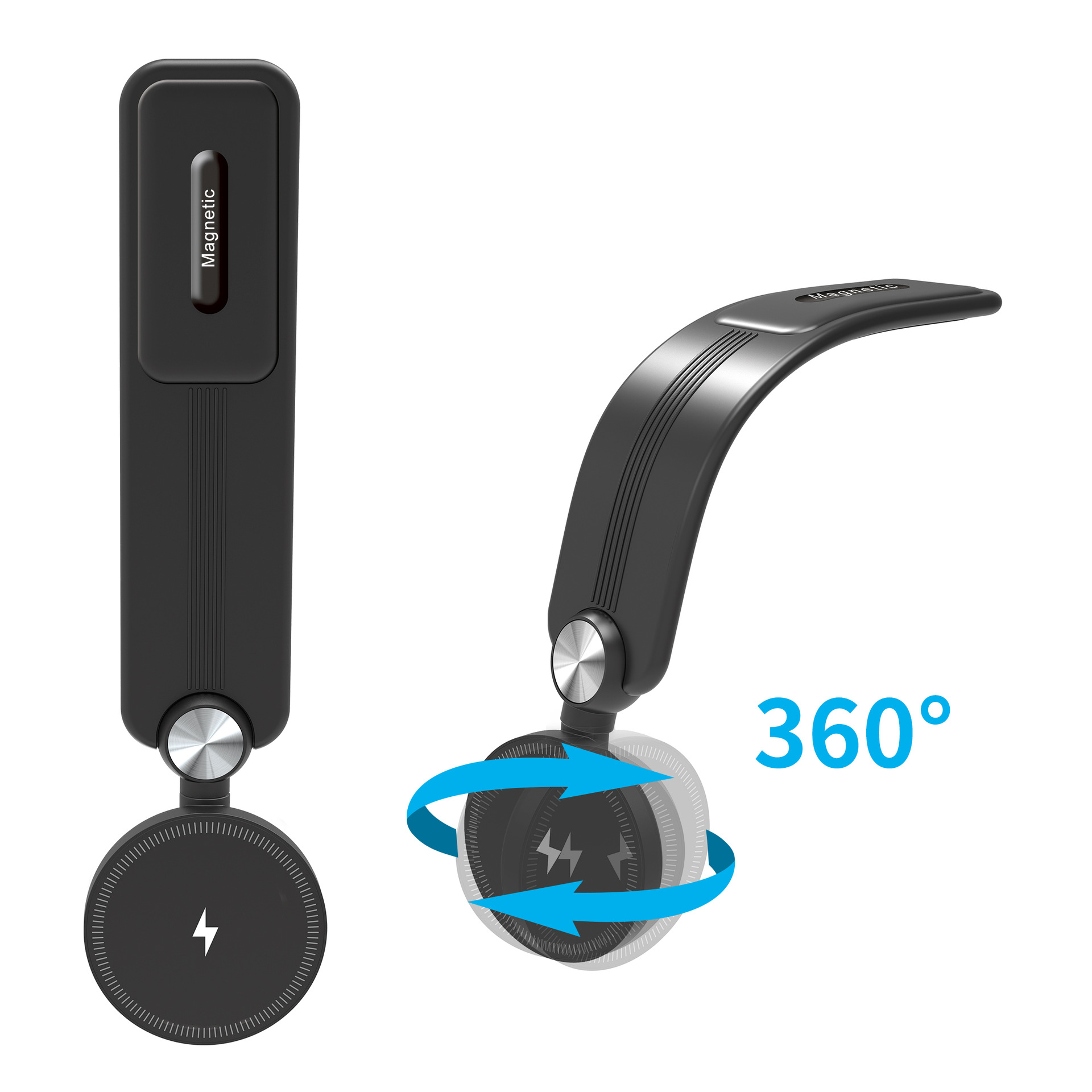 Guangdong Ruiteng soporte para teléfono de coche con carga inalámbrica, magnético, plegable, universal, suministros para coche en el coche