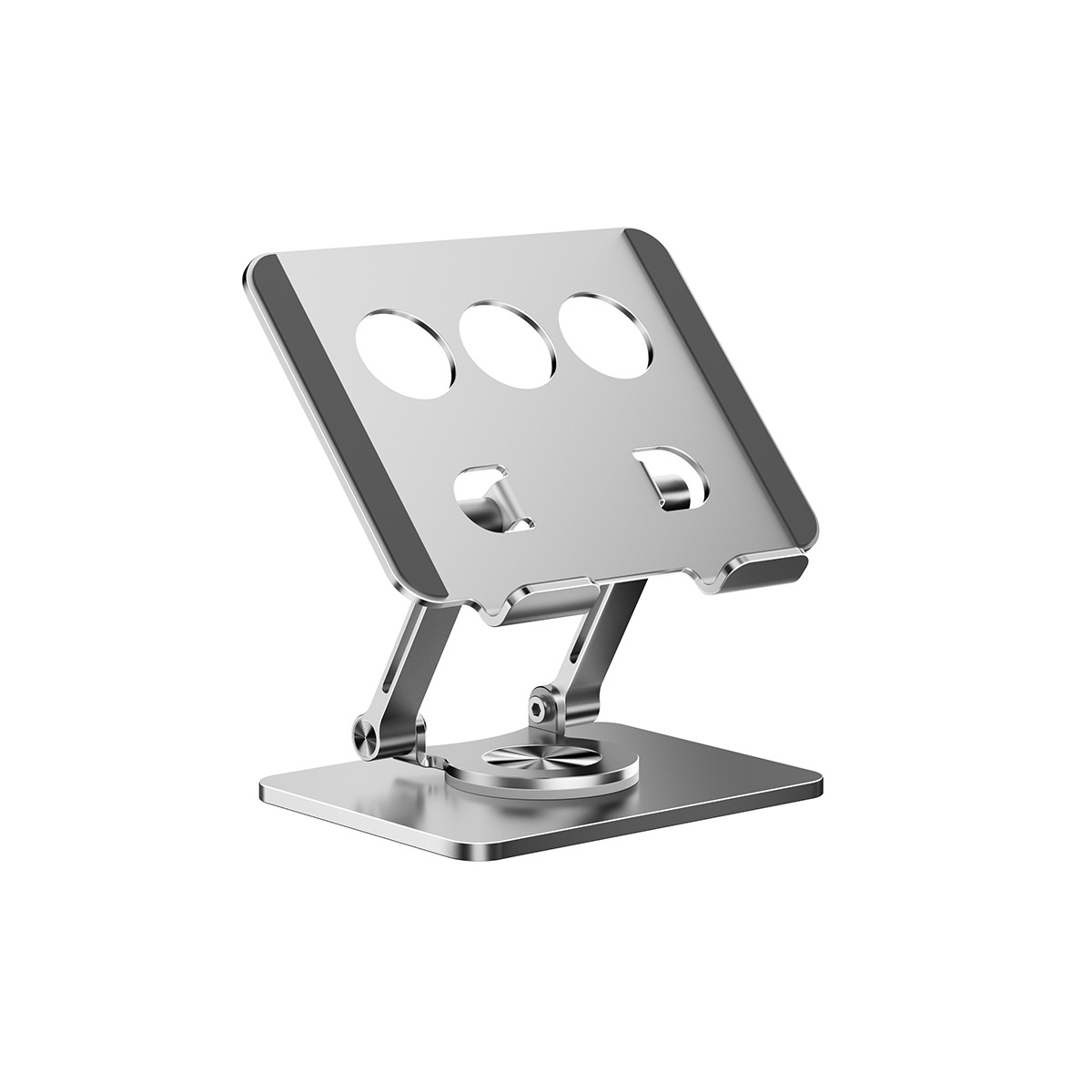 Soporte plano de aleación de aluminio, plegado multifuncional, rotación de 360-degree, transmisión en vivo, maratón de series, soporte elevador de altura, transfronterizo