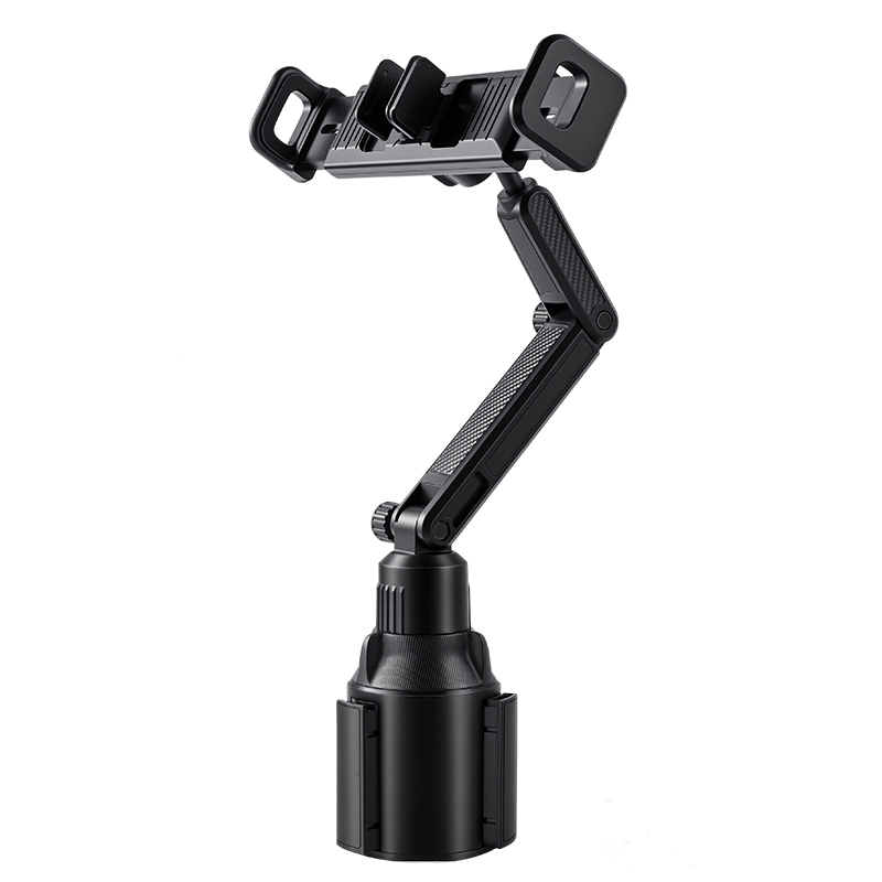 Soporte ajustable 2-in-1 para ranura de portavasos, se adapta a todos los smartphones & tablets para navegación en coche & uso en múltiples escenas