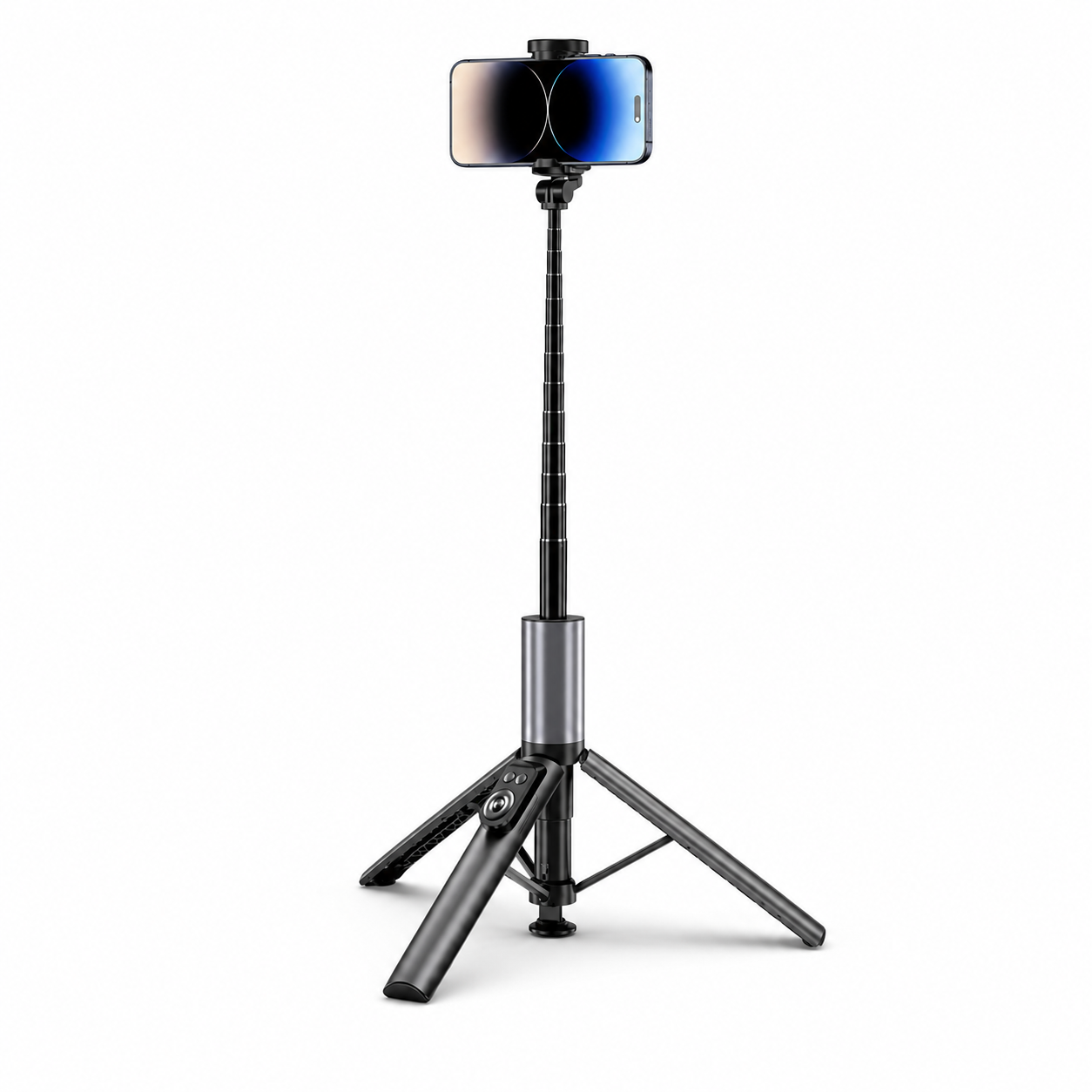 Trípode para teléfono todo en uno D15 de 160cm con palo selfi y control remoto Bluetooth