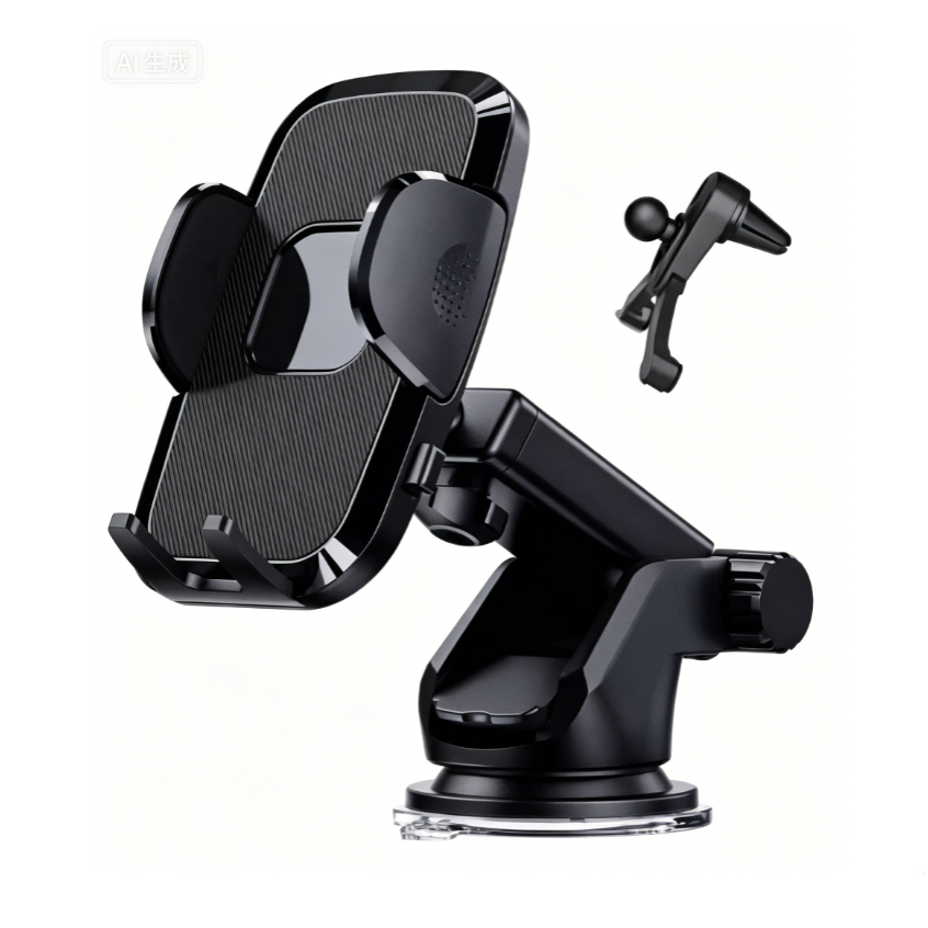 Soporte para teléfono de coche 2-en-1 Gravity | Soporte universal con ventosa y rejilla de ventilación