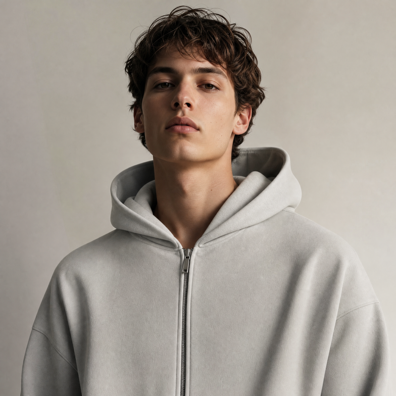 zip-up hoodie