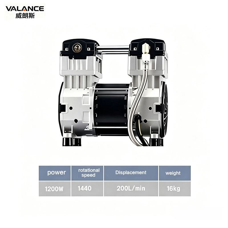 Oil-free silent air compressor pump head