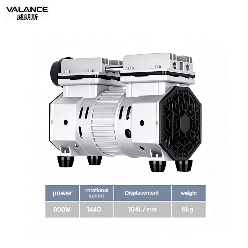 Oil-free silent air compressor pump head