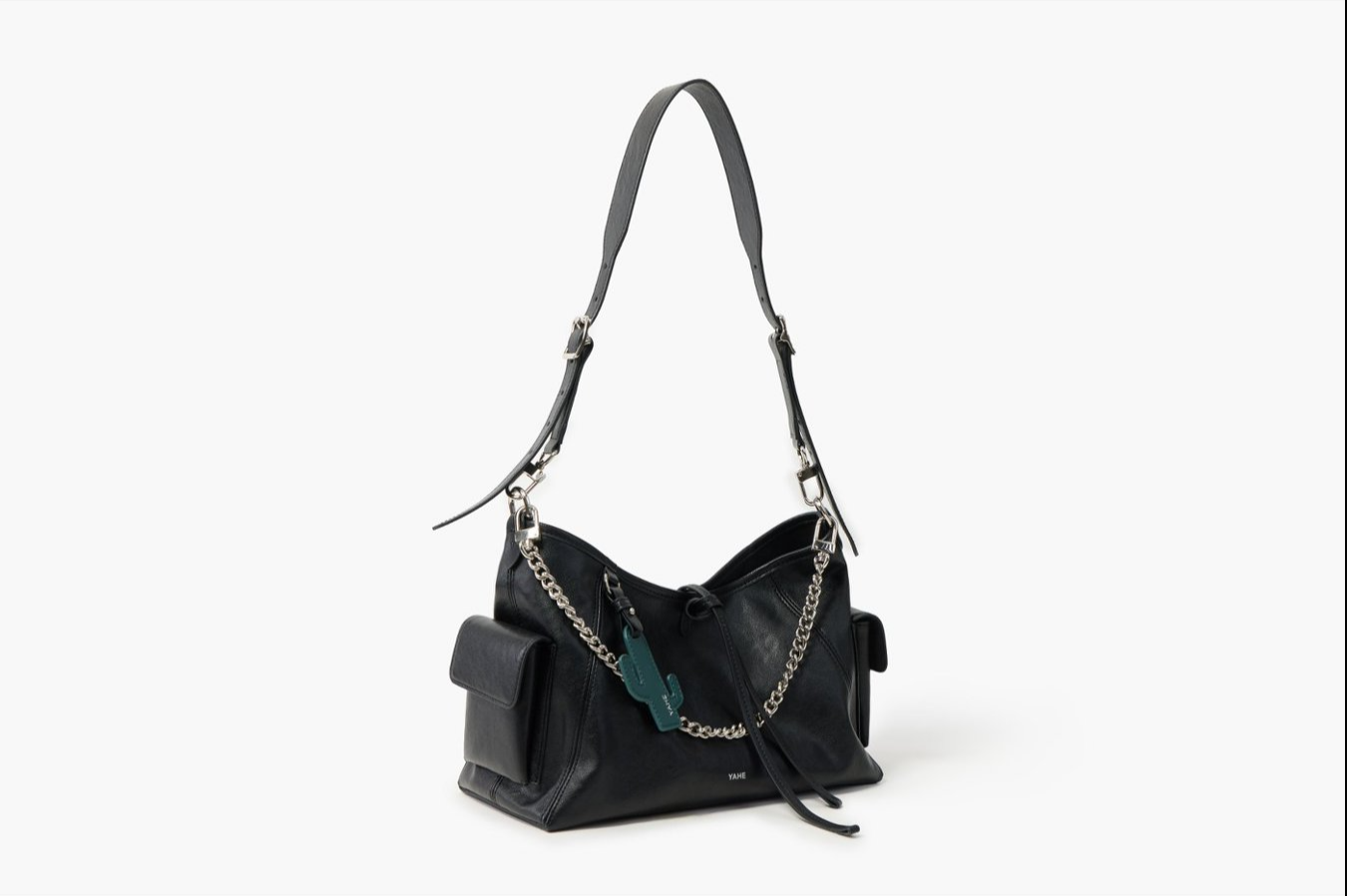 Oil wax pattern / Motorcycle wind single shoulder bag