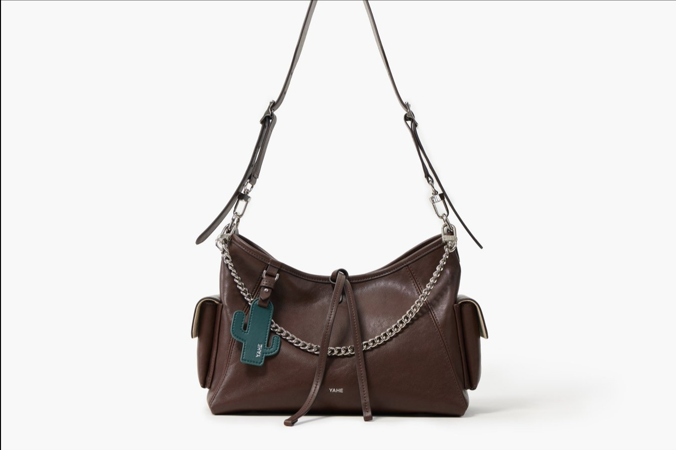 Oil wax pattern / Motorcycle wind single shoulder bag