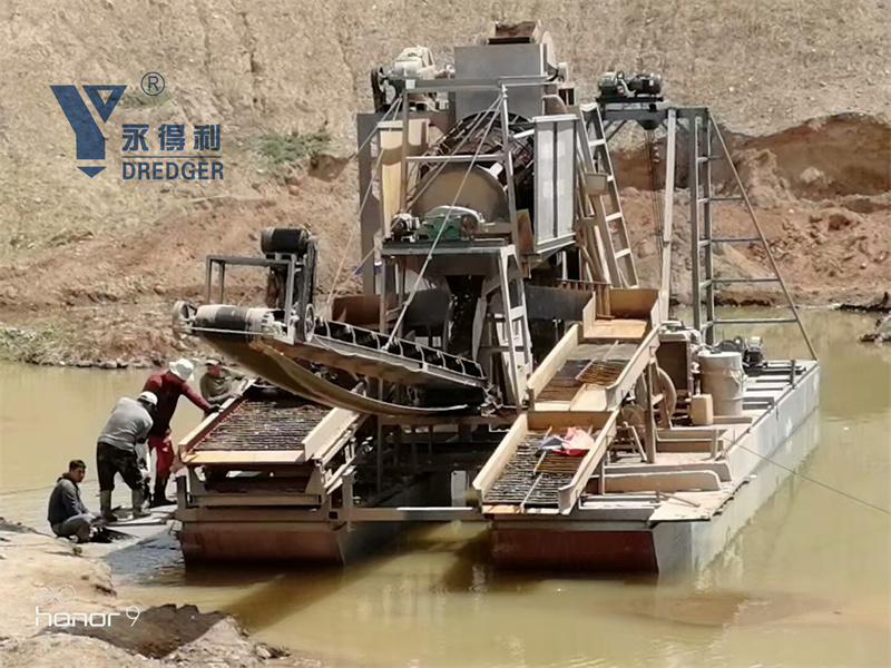 100tph Bucket Chain Gold Dredger