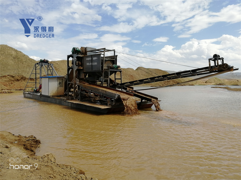 100tph Bucket Chain Gold Dredger