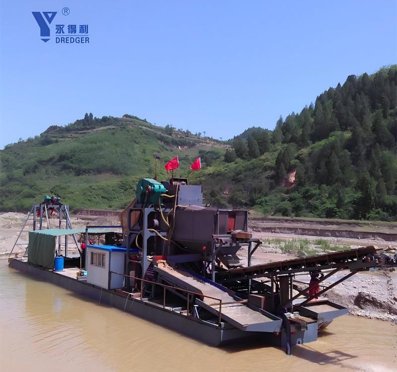 100tph Bucket Chain Gold Dredger