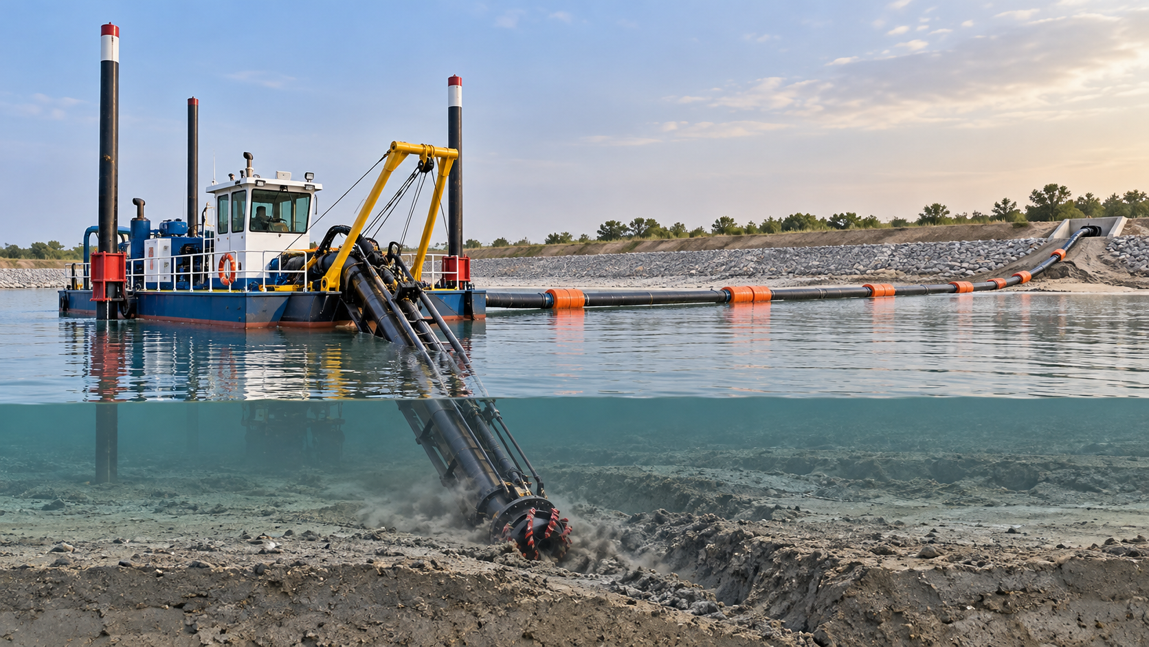 Quelle profondeur d’eau rend une petite drague pratique pour votre projet ? What water depth makes a small dredge practical for your project