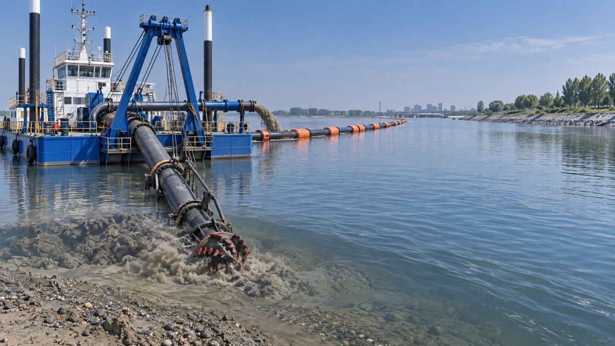 Comment une drague à tête de coupe fonctionne dans des matériaux compactés de lit de rivière