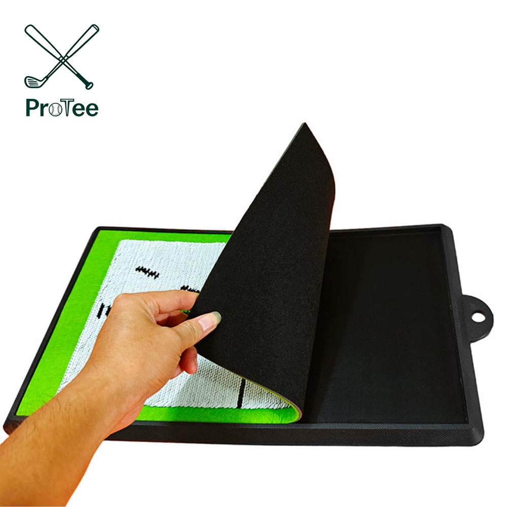 Mini Golf Hitting Mat with Golf Rubber Tees for Kids Junior Golf Hitting Practice Golf Swing Training Aids