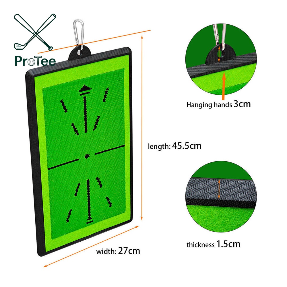 Mini Golf Hitting Mat with Golf Rubber Tees for Kids Junior Golf Hitting Practice Golf Swing Training Aids
