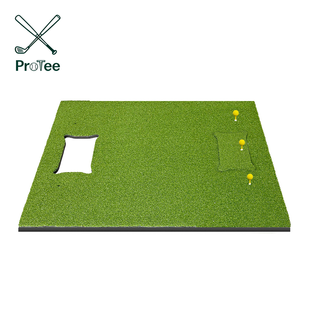 Golf Hitting Mat with High Quality Extra 4 Replaceable Golf Practice Mat Golf Swing Training Mat 5ftx4ft for Indoor Outdoor