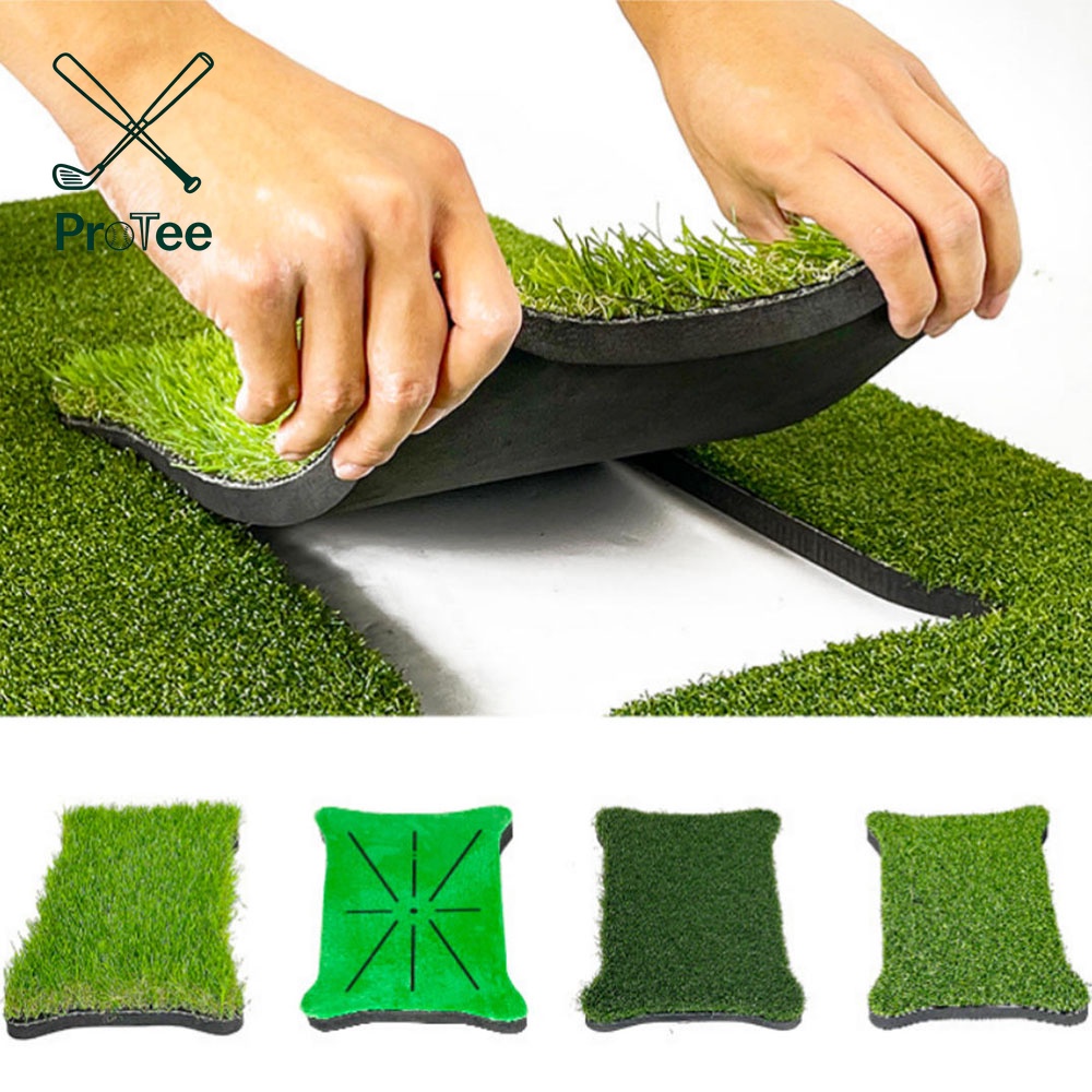 Golf Hitting Mat with High Quality Extra 4 Replaceable Golf Practice Mat Golf Swing Training Mat 5ftx4ft for Indoor Outdoor