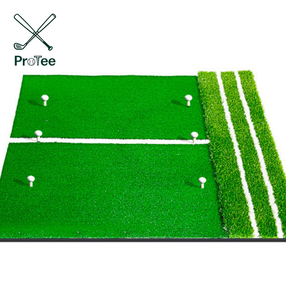 Large Dual Turf Golf Practice Mat Golf Hitting Mat with Alignment Lines Indoor and Outdoor Swing & Chipping Trainer