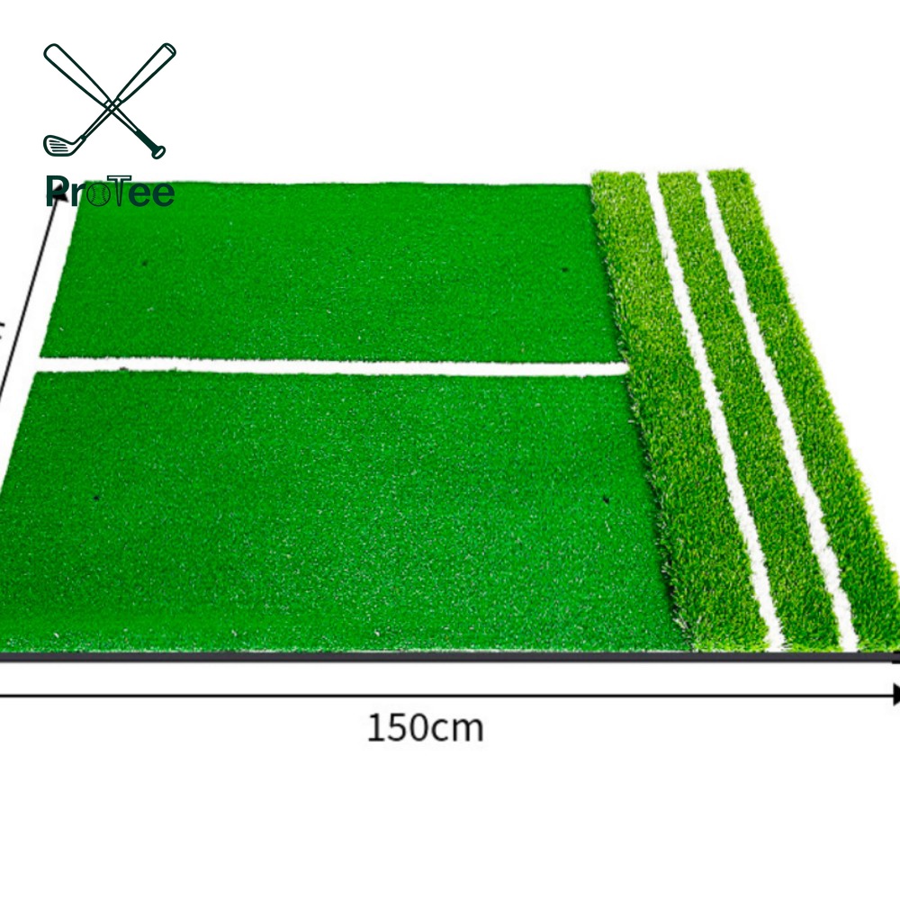 Large Dual Turf Golf Practice Mat Golf Hitting Mat with Alignment Lines Indoor and Outdoor Swing & Chipping Trainer