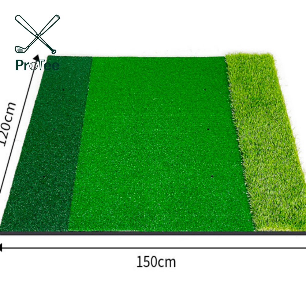 Golf Hitting Mat Integrated Tri-Turf Golf Hitting Mat Golf Training Aids Practice Outdoor and Indoor