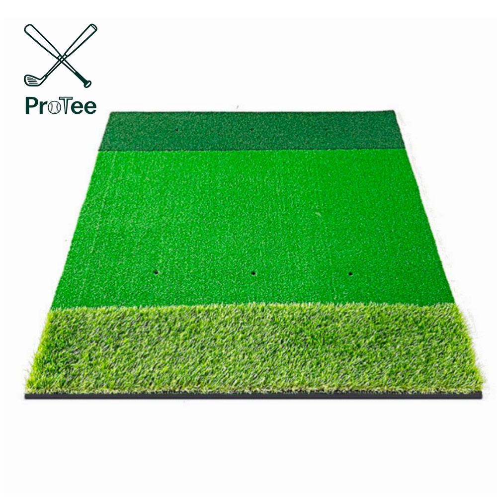 Golf Hitting Mat Integrated Tri-Turf Golf Hitting Mat Golf Training Aids Practice Outdoor and Indoor