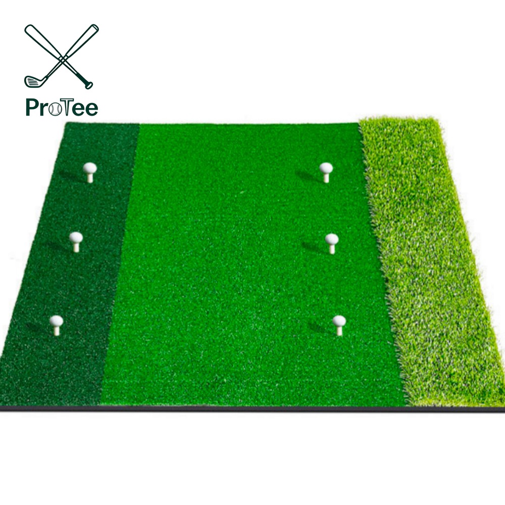 Golf Hitting Mat Integrated Tri-Turf Golf Hitting Mat Golf Training Aids Practice Outdoor and Indoor