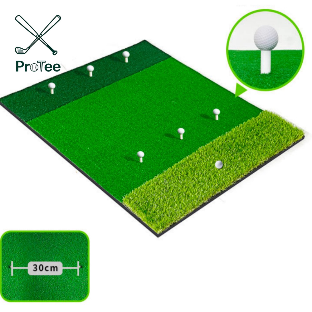 Golf Hitting Mat Integrated Tri-Turf Golf Hitting Mat Golf Training Aids Practice Outdoor and Indoor