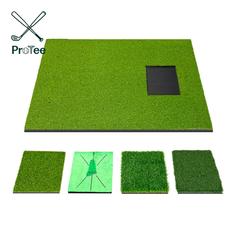 Golf Hitting Practice Mat with Artificial Turf Golf Training Aids with Replaceable Golf Practice Mat for Indoor Outdoor Training