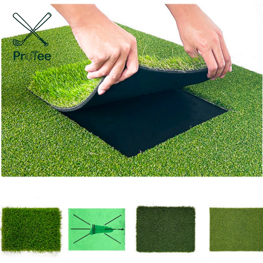 Golf Hitting Practice Mat with Artificial Turf Golf Training Aids with Replaceable Golf Practice Mat for Indoor Outdoor Training