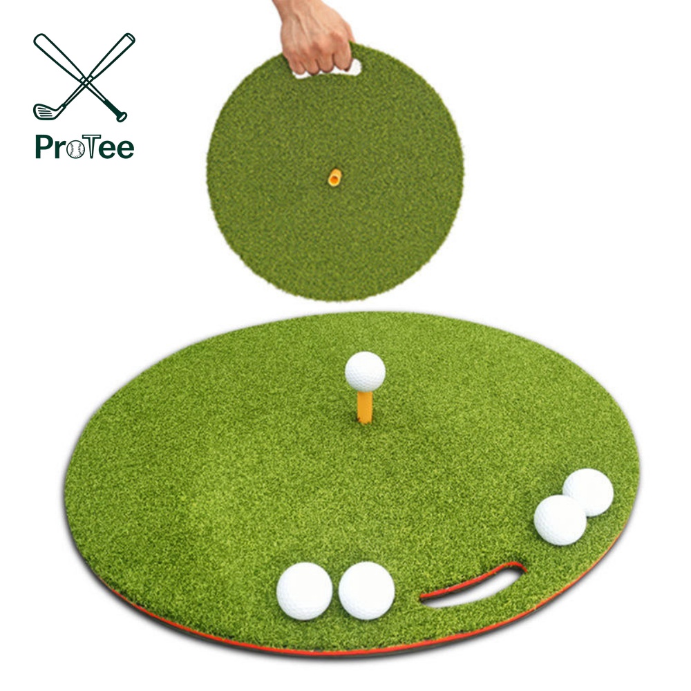 Mini Golf Hitting Mat with Anti-Slip Rubber Base Golf Chipping Mat for Hitting Swing Chipping Practice Golf Training Aids
