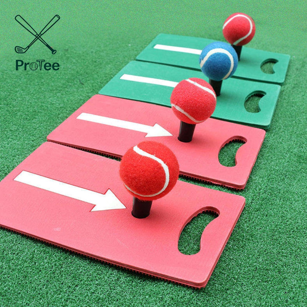 Mini Golf Hitting Mat with Golf Rubber Tees for Kids Junior Golf Hitting Practice Golf Swing Training Aids
