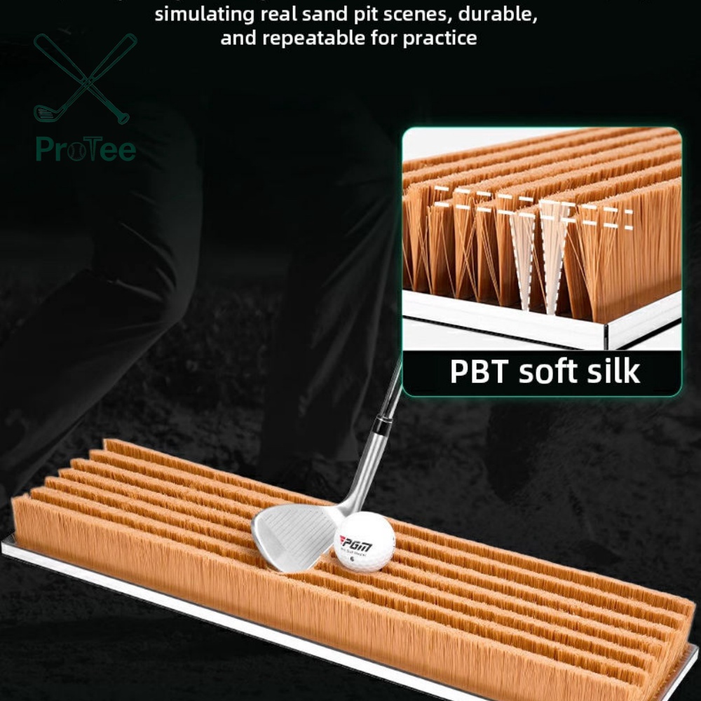 Golf Hitting Mat with Rough Turf and Sand Trap for Golf Simulator High Density Turf Golf Hitting Mat with Non-Slip EVA Backing